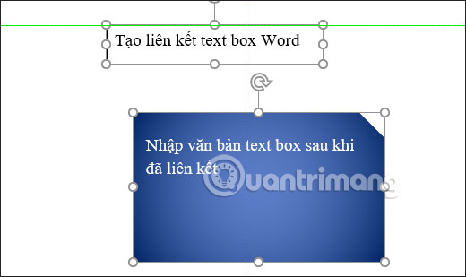 Link text box in Word