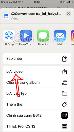 Lưu video TikTok vào album iPhone