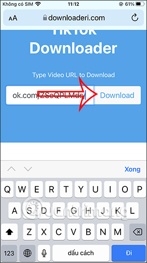 Download video TikTok không logo bằng Downloaderi
