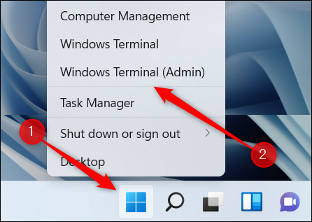 Mở Windows Terminal với tư cách quản trị viên 