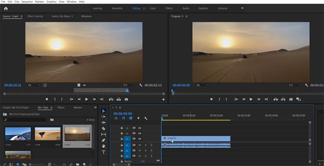 Giao diện người dùng Premiere Pro