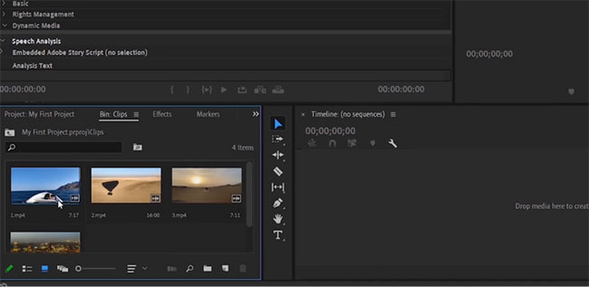 Tab Libraries của Premiere Pro