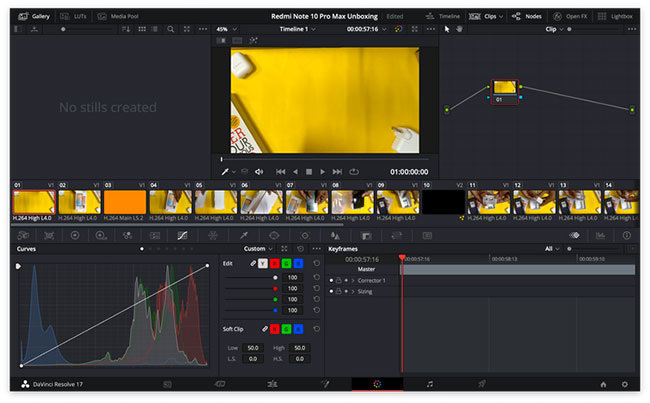 Công cụ phân loại bằng màu sắc của DaVinci Resolve