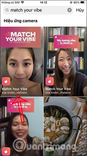 Hiệu ứng Match Your Vibe
