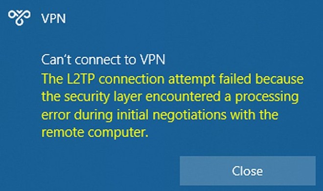 Bản cập nhật KB5009543, KB5009566 làm hỏng kết nối L2TP VPN trên Windows