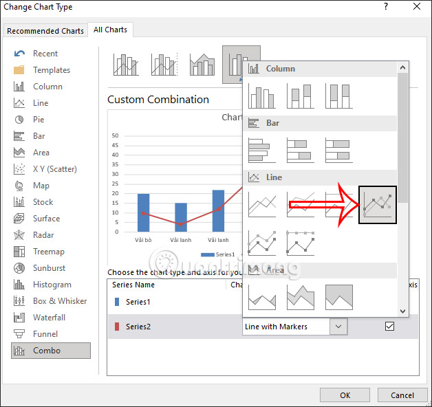 Cách vẽ biểu đồ đường cột trong Excel - Ảnh minh hoạ 6