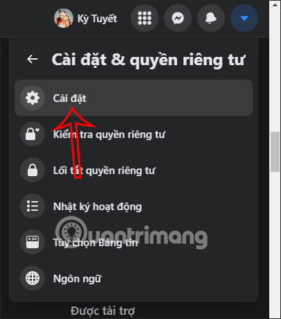 Cài đặt Facebook PC