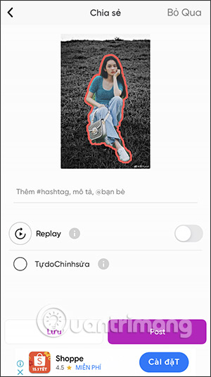 Lưu ảnh trên PicsArt