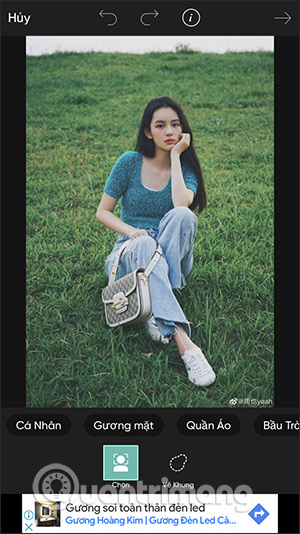 Khoanh vùng chủ thể trên PicsArt