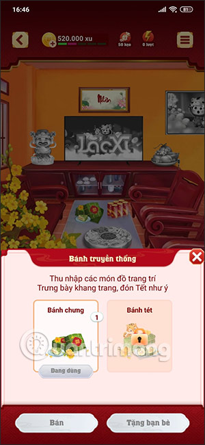 Bán vật phẩm đã có