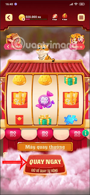 Chơi quay Lắc Xì 2022 MoMo