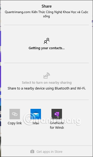 Gửi trang web cho người khác