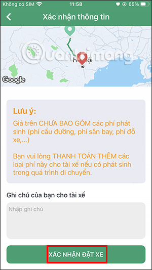 Đặt xe trên tego