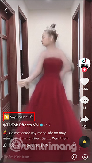 Cách quay video váy đỏ đón Tết trên TikTok - Ảnh minh hoạ 3