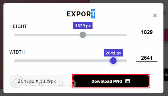 Chọn kích thước ảnh nền