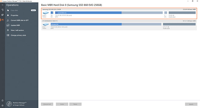 Paragon Partition Manager