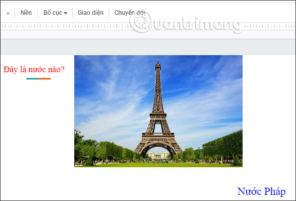 Chèn nội dung trong Google Slides