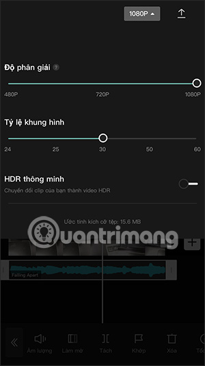Chỉnh độ phân giải video
