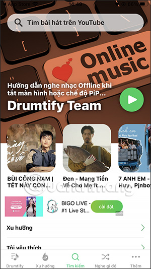 Search music on Drumtify