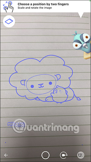 Chiếu tác phẩm trên SketchAR