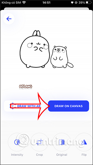 Draw on Canvas trên SketchAR