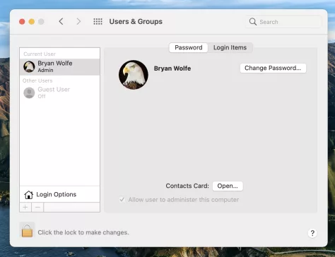 Cách đổi mật khẩu Macbook