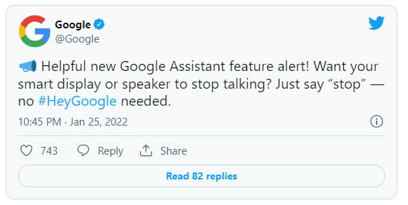 Lệnh mới cho Google Assistant 