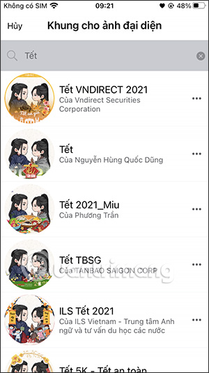 Nhập từ khóa avatar