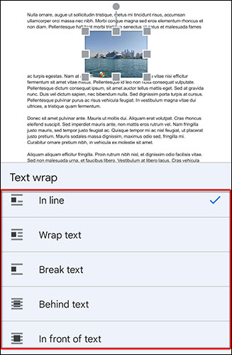 Chọn một tùy chọn từ menu