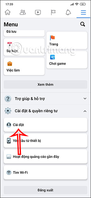 Cài đặt Facebook