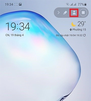 Giao diện quay màn hình Samsung