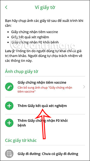Kê khai kết quả xét nghiệm PC-Covid