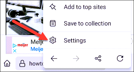 Bấm chọn mục “Settings” 