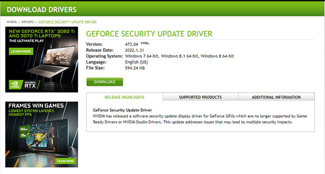Nvidia phát hành gói cập nhật bảo mật khẩn cấp cho GPU Kepler GTX 700 và 600 series