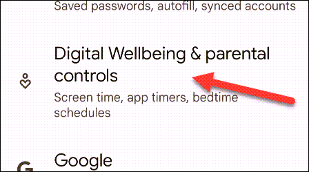 Đi đến Digital Wellbeing & Parental Controls