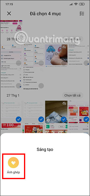 Tùy chọn ghép ảnh trên Xiaomi