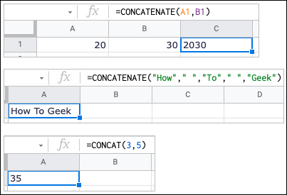 Hàm CONCATENATE và CONCAT