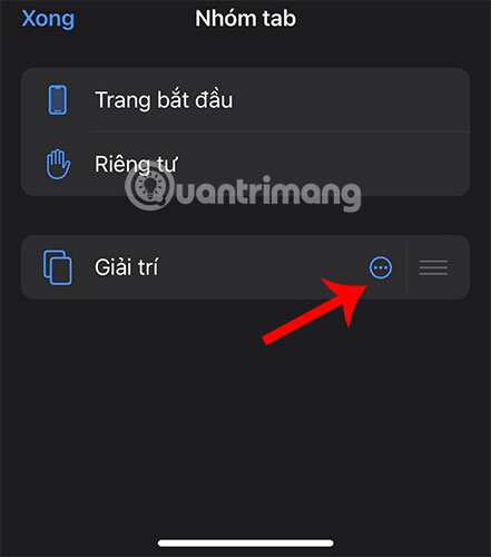 Nhấn vào nút hình trong bên cạnh tên tab