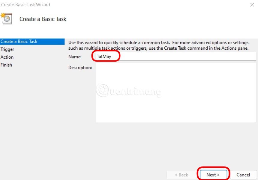 Đặt tên cho task