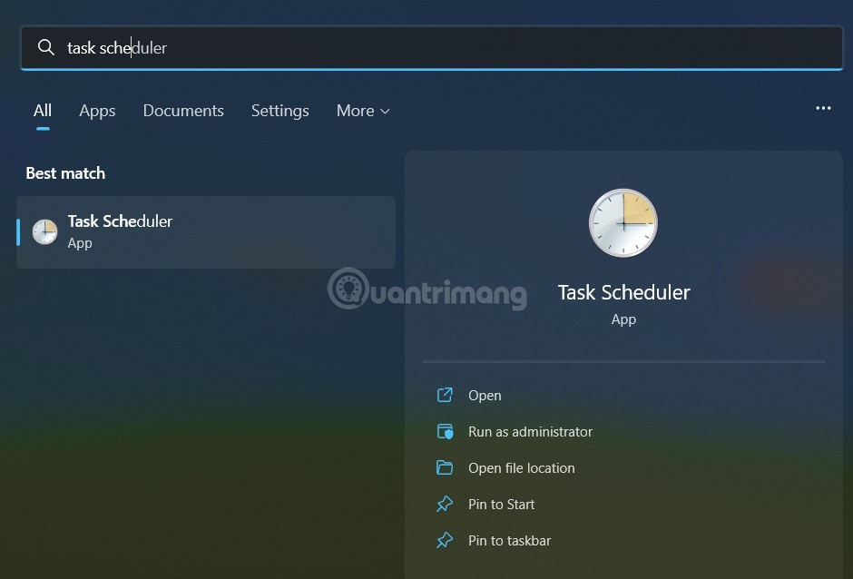Mở Task Scheduler