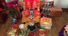 Mâm cúng ngày vía Thần Tài mùng 10 tháng Giêng 2025