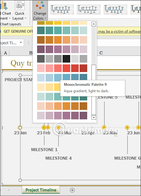 Cách tạo sơ đồ Timeline trong Excel - Ảnh minh hoạ 12
