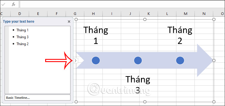 Cách tạo sơ đồ Timeline trong Excel - Ảnh minh hoạ 5