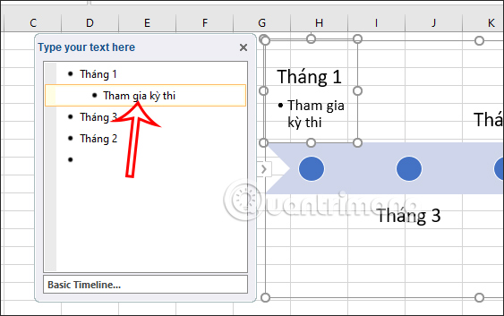 Cách tạo sơ đồ Timeline trong Excel - Ảnh minh hoạ 7