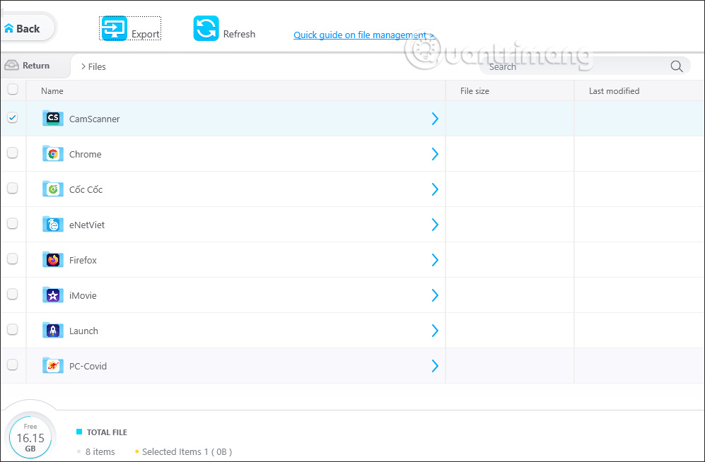 Quản lý file trên DearMob iPhone Manager