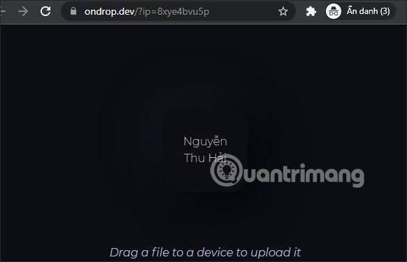 Người nhận file trên OnDrop