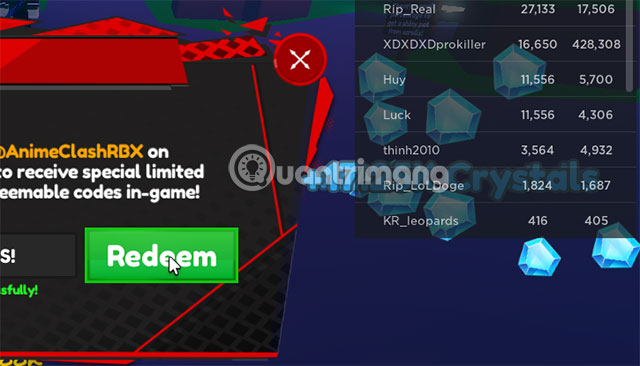 code anime clash moi nhat