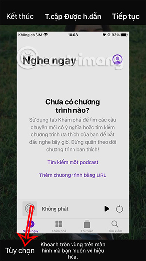 Tùy chọn khóa ứng dụng