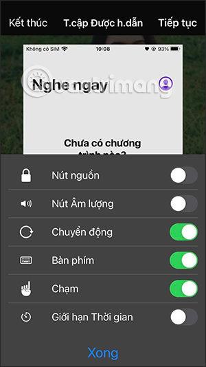 Thao tác thực hiện