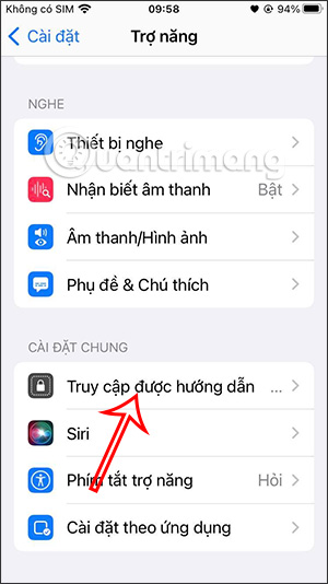 Trợ cấp được hướng dẫn iPhone